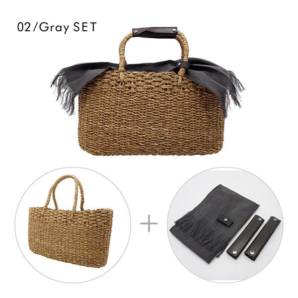 かごバッグ トートバッグ レディース A4サイズ 夏 軽量 ブラック グレー ベージュ かごバック バスケット トートバッグ 大きめ 大容量 浴衣 |  | 02
