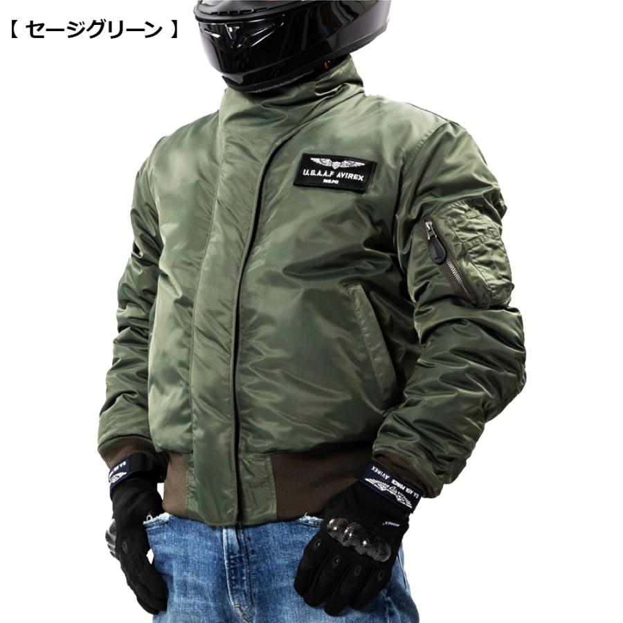 MA-1 AVIREX MFG STD MODEL アビレックス ウインドブレイクフライト バイクジャケット オールシーズン 防風 防寒 超撥水 CE規格 プロテター バイク 立体裁断 | AVIREX | 01