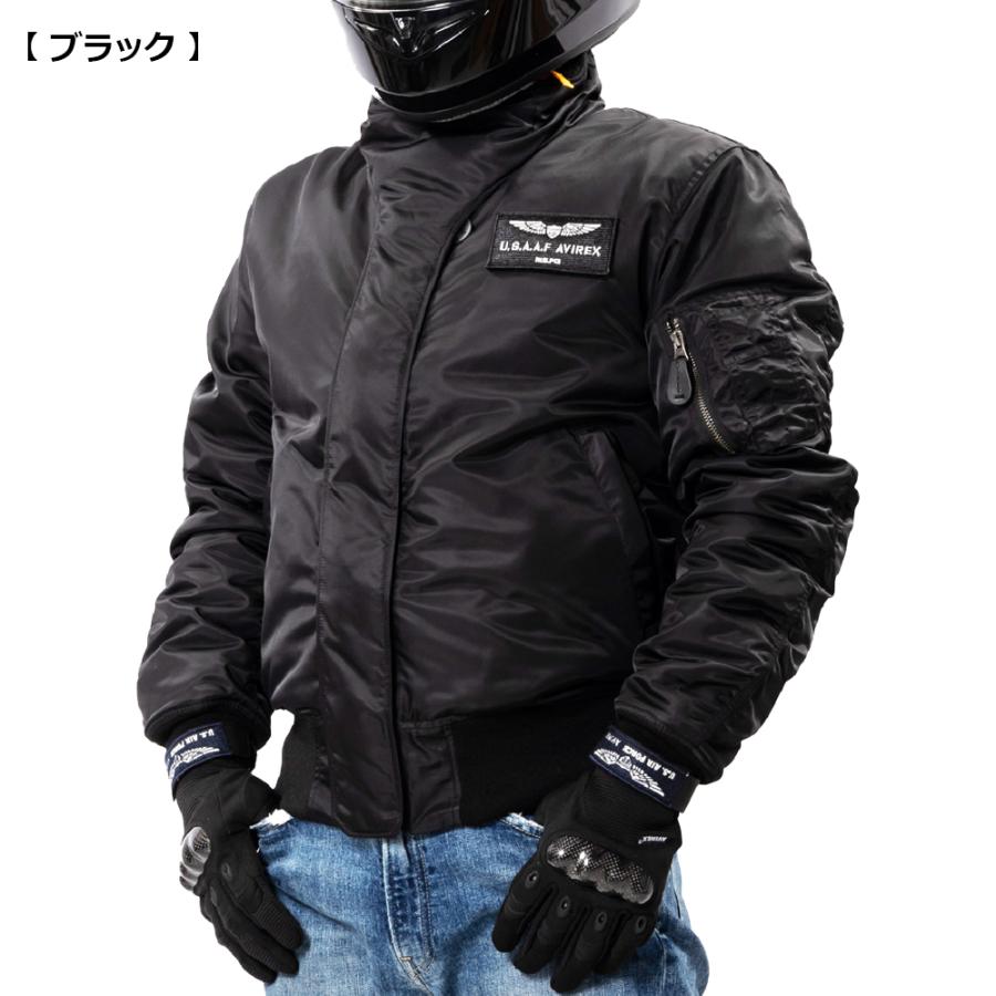 MA-1 AVIREX MFG STD MODEL アビレックス ウインドブレイクフライト バイクジャケット オールシーズン 防風 防寒 超撥水 CE規格 プロテター バイク 立体裁断 | AVIREX | 04