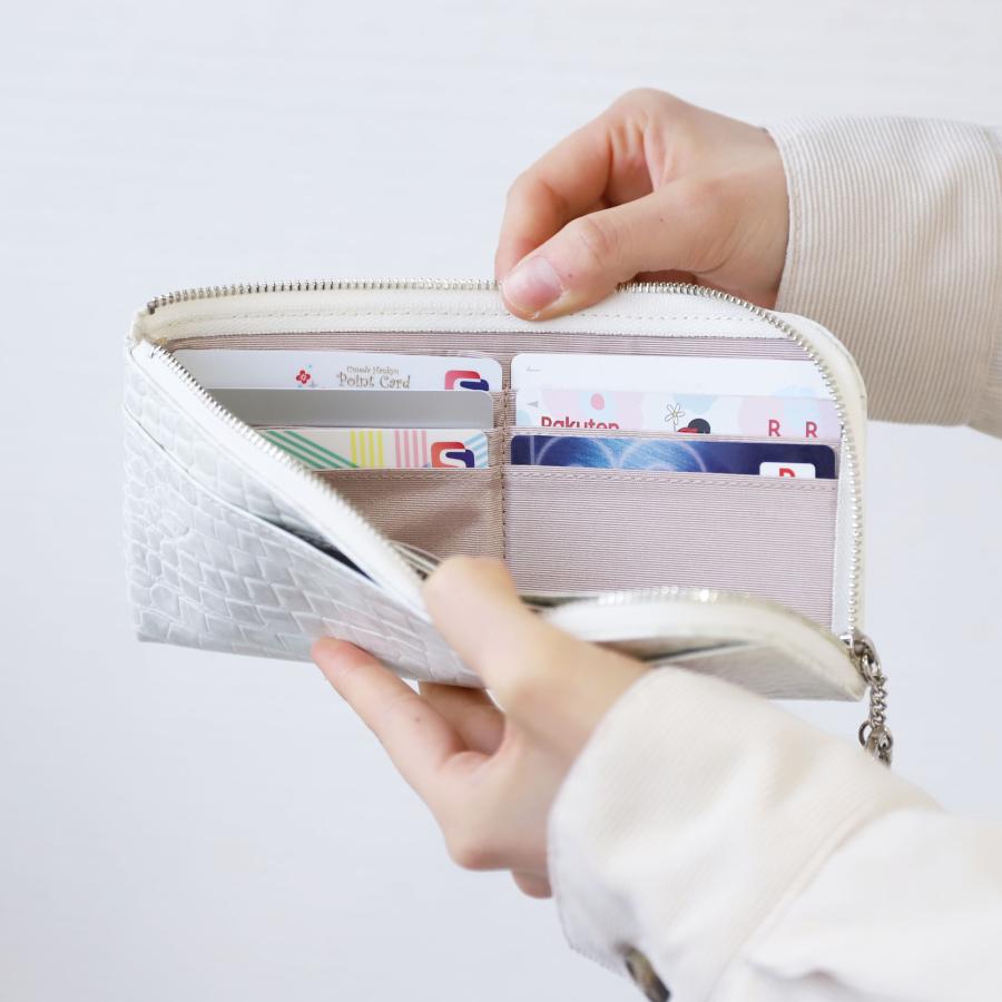 長財布 日本製 薄型 牛革 クロコ スワロフスキー ステアレザー レディース Bejoueld ビージュエルド |  | 10