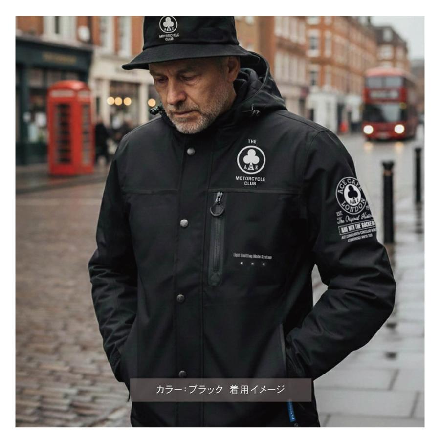 ACE CAFE LONDON（エースカフェロンドン） 【LED搭載 防水ジャケット