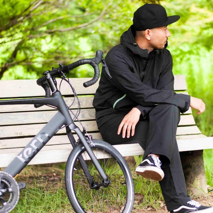 レインコート 自転車 レインジャケット ストレッチ フード付