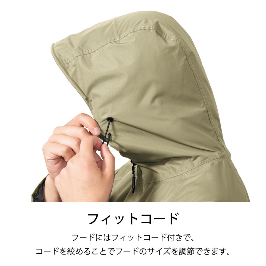 レインジャケット メンズレインコート 防寒 ヒーター あったか バイク 釣り 梅雨 軽量 軽い 防水 浸透 自転車 作業 現場　 | Makku | 07