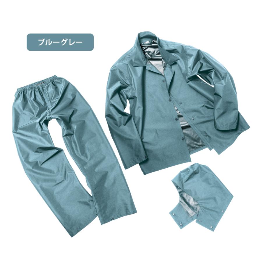レインウェア 上下 バイク 自転車 防水 アウトドア 通勤 通学 レインスーツ レインコート メンズ レディース | Makku | 13