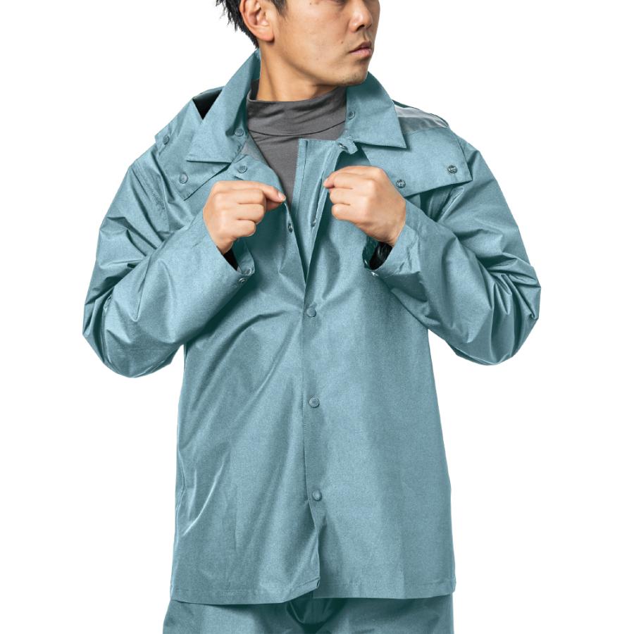 レインウェア 上下 バイク 自転車 防水 アウトドア 通勤 通学 レインスーツ レインコート メンズ レディース | Makku | 14