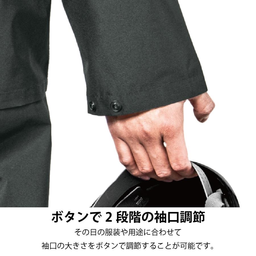 レインウェア 上下 バイク 自転車 防水 アウトドア 通勤 通学 レインスーツ レインコート メンズ レディース | Makku | 07