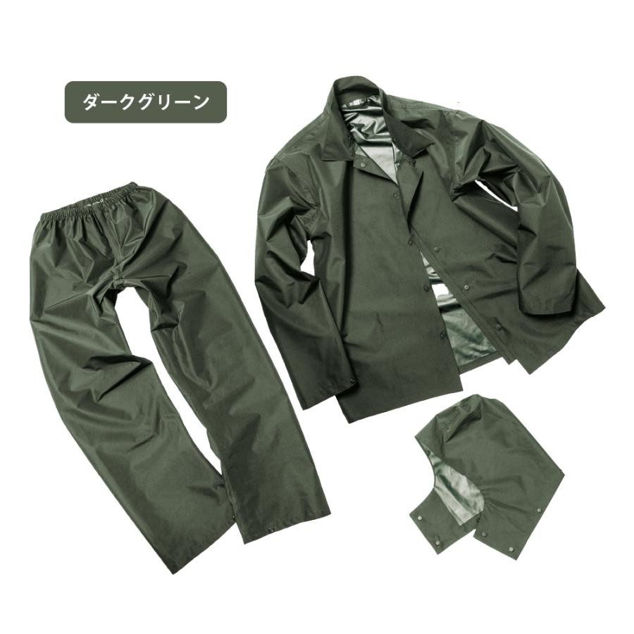 レインウェア 上下 バイク 自転車 防水 アウトドア 通勤 通学 レインスーツ レインコート メンズ レディース | Makku | 11