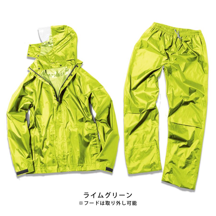 Makku レインスーツ 上下セット 梅雨対策 回転フード レイン