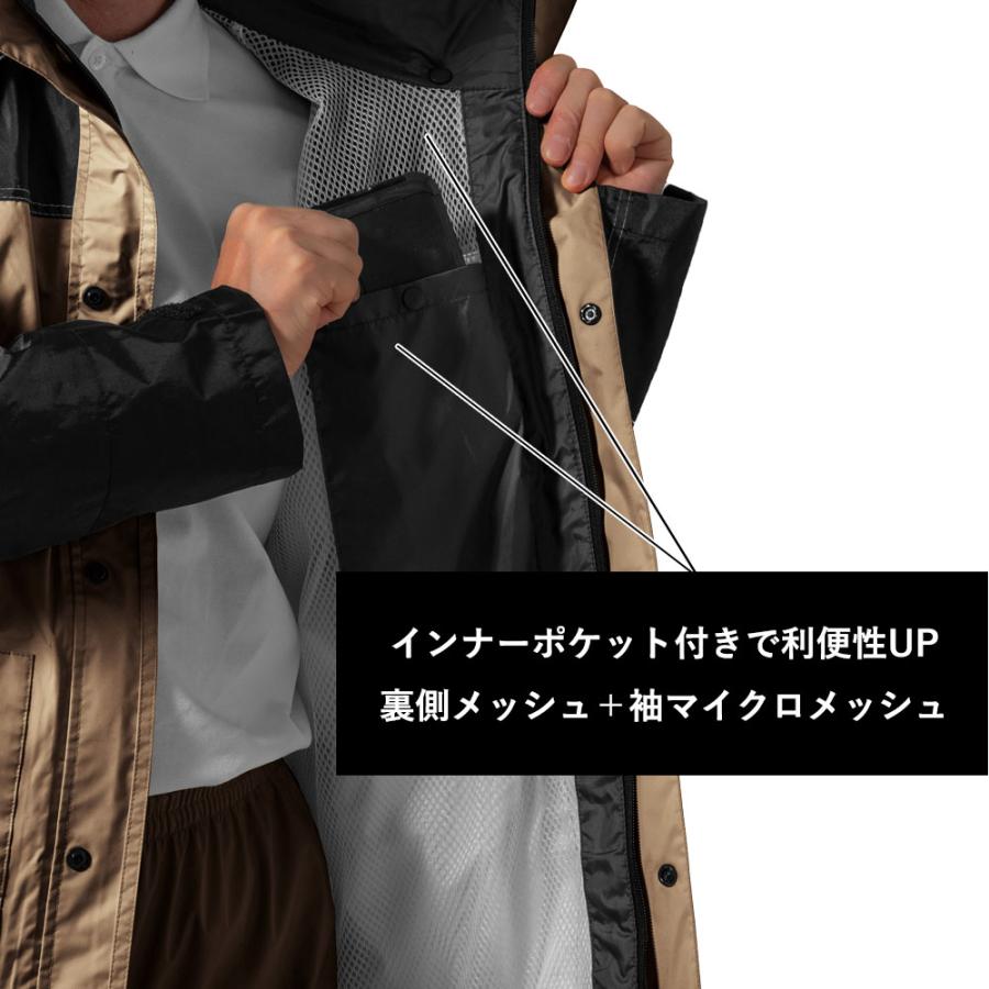 レインウェア 上下セット 現場 自転車 防水 カッパ メンズ レディース 男女兼用 釣り バイク 登山 レインコート ギフト | Makku | 05