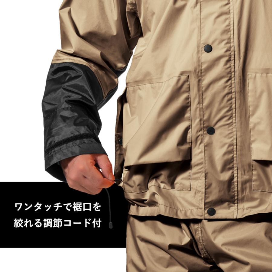 レインウェア 上下セット 現場 自転車 防水 カッパ メンズ レディース 男女兼用 釣り バイク 登山 レインコート ギフト | Makku | 08