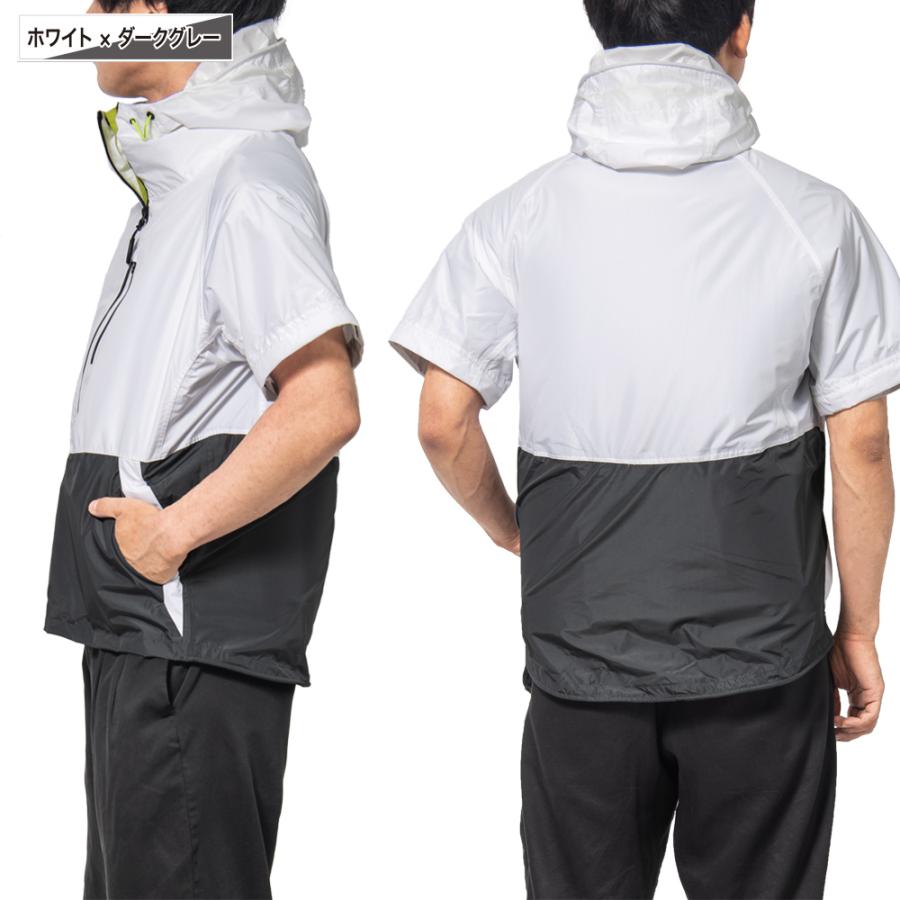 レインコート自転車ジャケット パーカー 防水 軽量 長袖 半袖 2way メンズ 通勤 通学 おしゃれ 梅雨 雨具 |  | 04