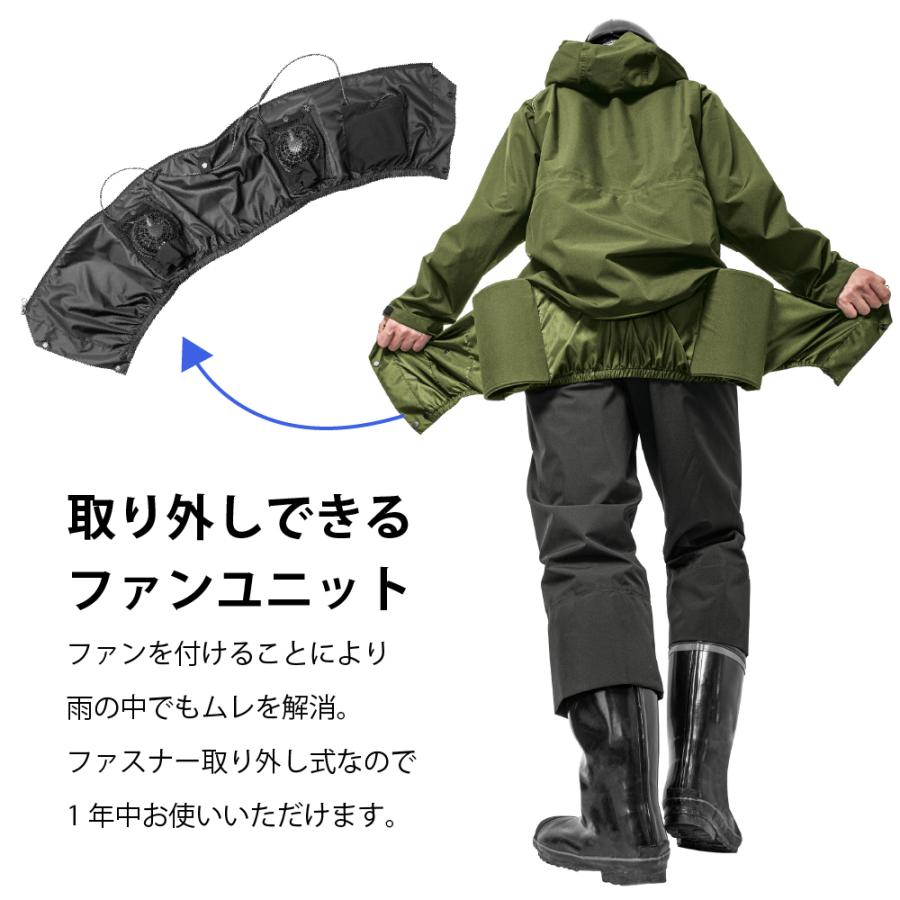 レインウェア ゴルフ スーツ 上下セット ストレッチ メンズ レディース 男女兼用 梅雨 雨具 登山 自転車 釣り バイク｜alg-select｜09