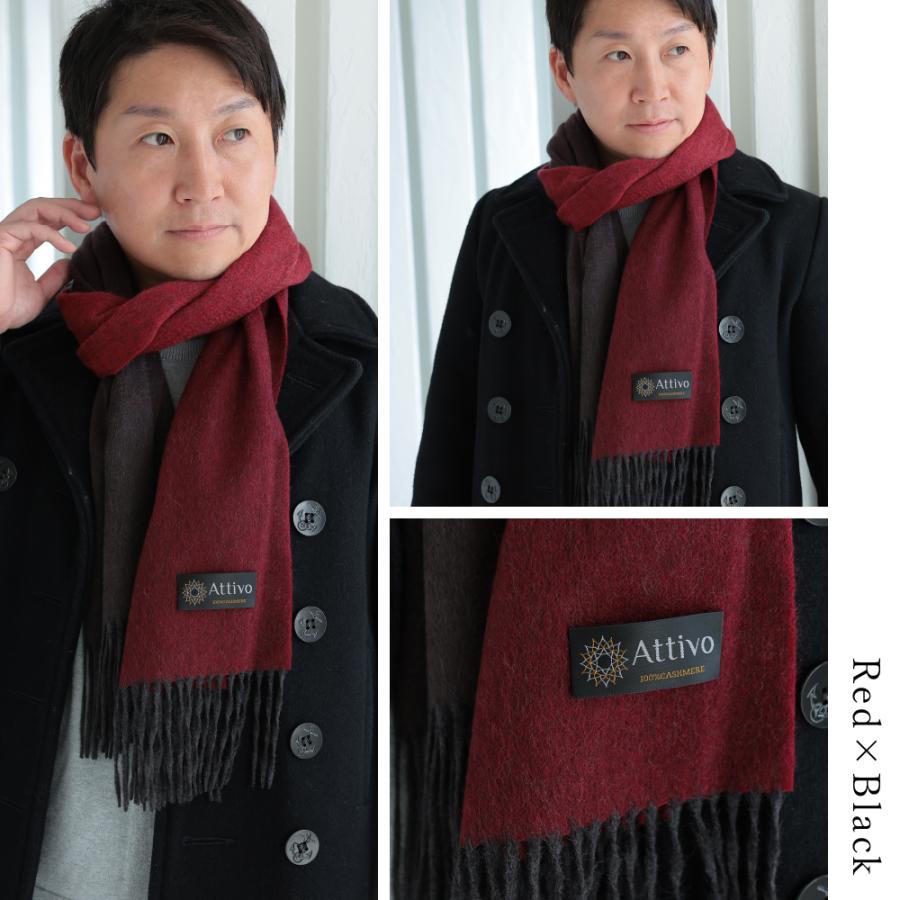 カシミヤ マフラー メンズ グラデーション ブランド 男性 カシミア ATCM03 | Attivo | 10