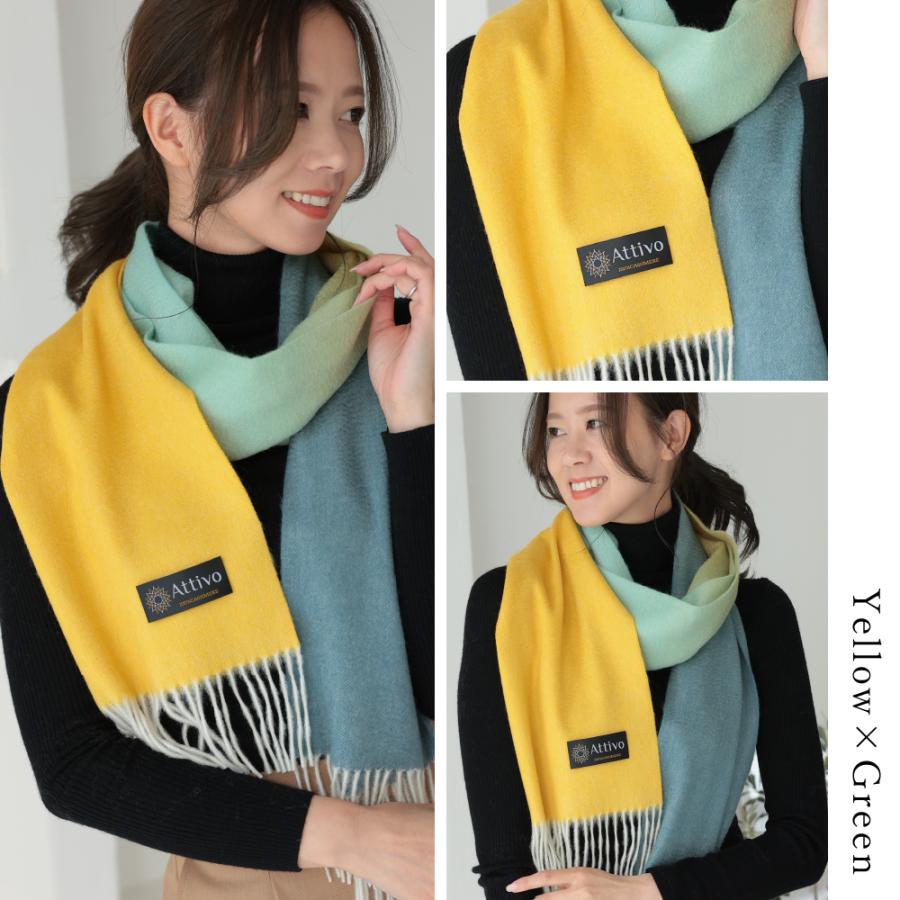 マフラー レディース カシミヤ マフラー グラデーション 女性 ショール カシミア ATCM03 CS | Attivo | 19