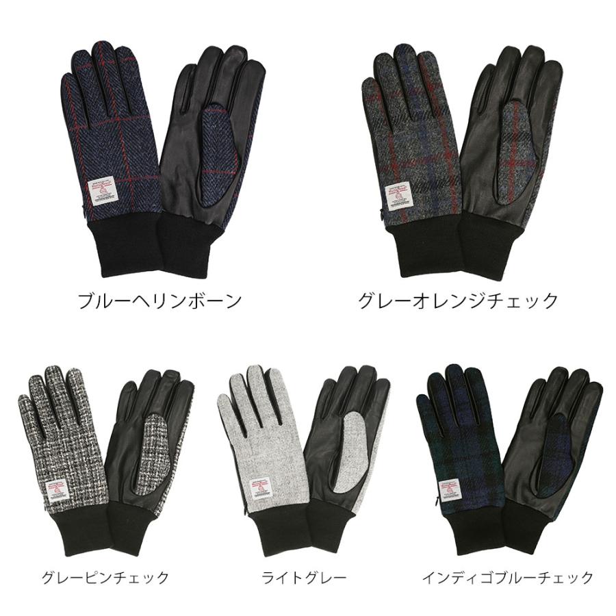 ハリスツイード 革手袋 スマホ対応 メンズ ポケット付 グローブ 本革 Attivo ATHT03 CS | HARRIS TWEED | 15