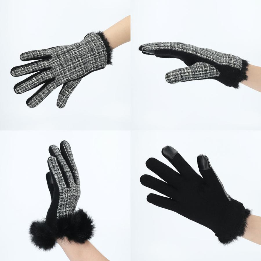 HARRIS TWEED（ハリスツイード） 手袋 レディース スマホ対応 ラビット