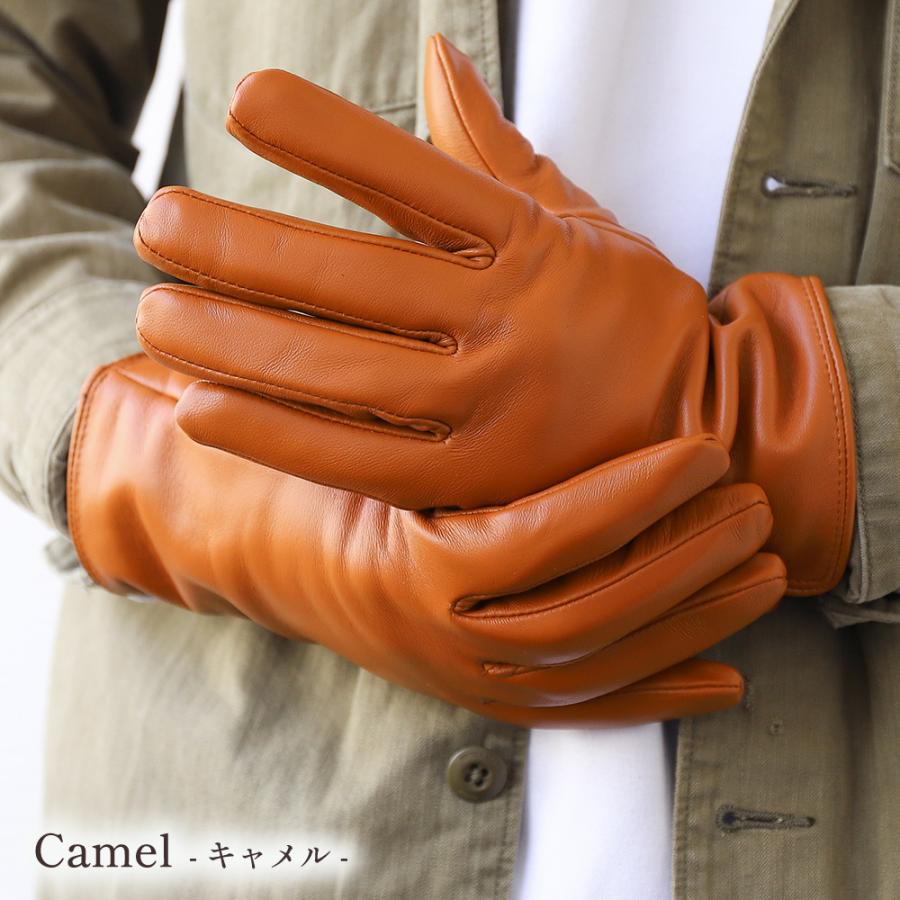 革手袋 メンズ スマホ対応 レザーグローブ 羊革 裏地付き ブランド Attivo ATKU010 CS | Attivo | 07