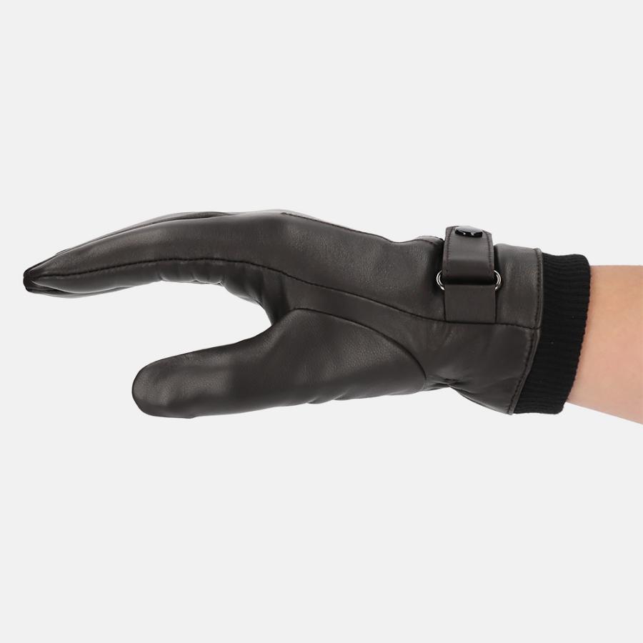 革手袋 メンズ スマホ対応 本革 羊革 裏地付き レザーグローブ ブランド Attivo ATKU015 | Attivo | 12