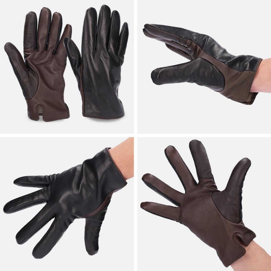 革手袋 メンズ スマホ対応 本革 レザーグローブ 裏地カシミヤ100％ ブランド Attivo ATLC002 | Attivo | 23