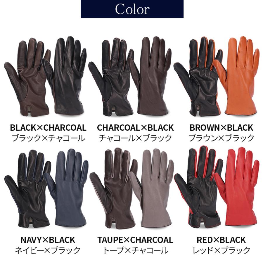 革手袋 メンズ スマホ対応 本革 レザーグローブ 裏地カシミヤ100％ ブランド Attivo ATLC002 | Attivo | 18