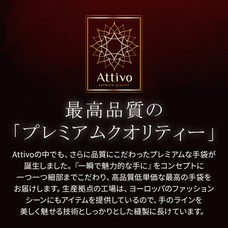 革手袋 メンズ スマホ対応 本革 レザーグローブ 裏地カシミヤ100％ ブランド Attivo ATLC003 | Attivo | 10