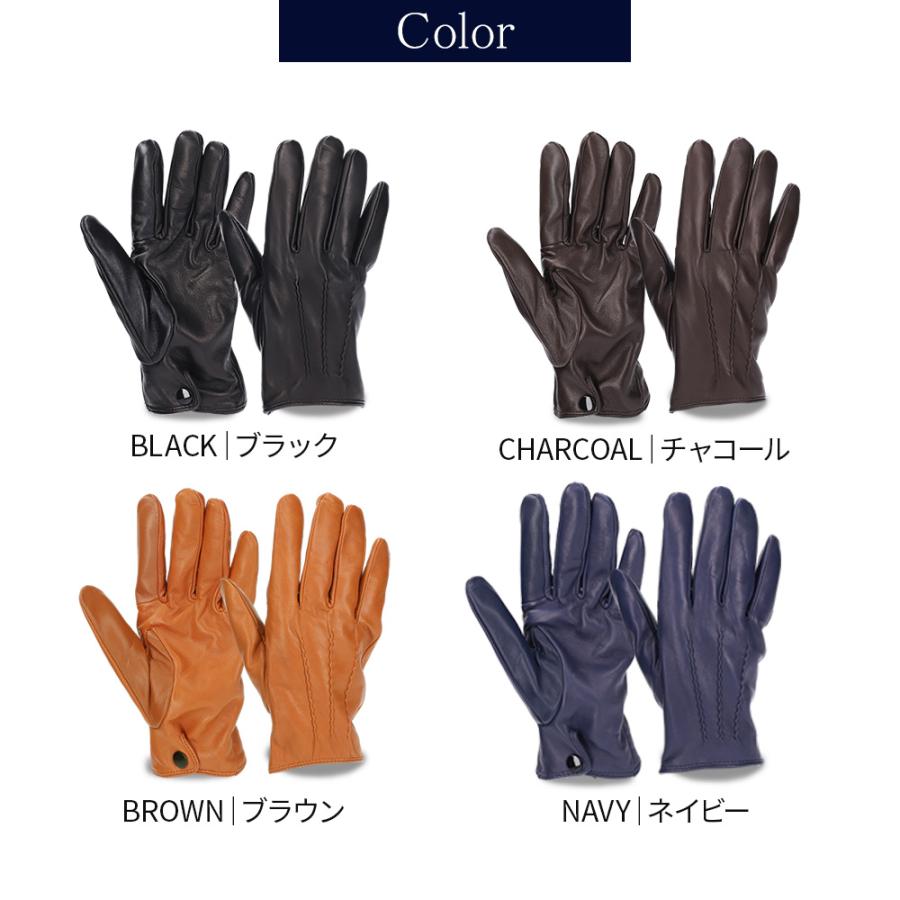 革手袋 メンズ スマホ対応 本革 レザーグローブ 裏地カシミヤ100％ ブランド Attivo ATLC003 | Attivo | 14