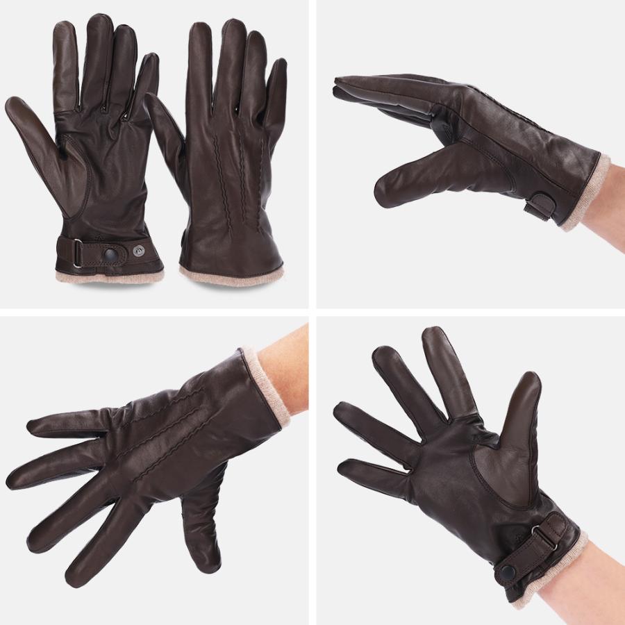 革手袋 メンズ 本革 スマホ対応 裏地カシミヤ100％ レザーグローブ ブランド Attivo ATLC004 | Attivo | 17