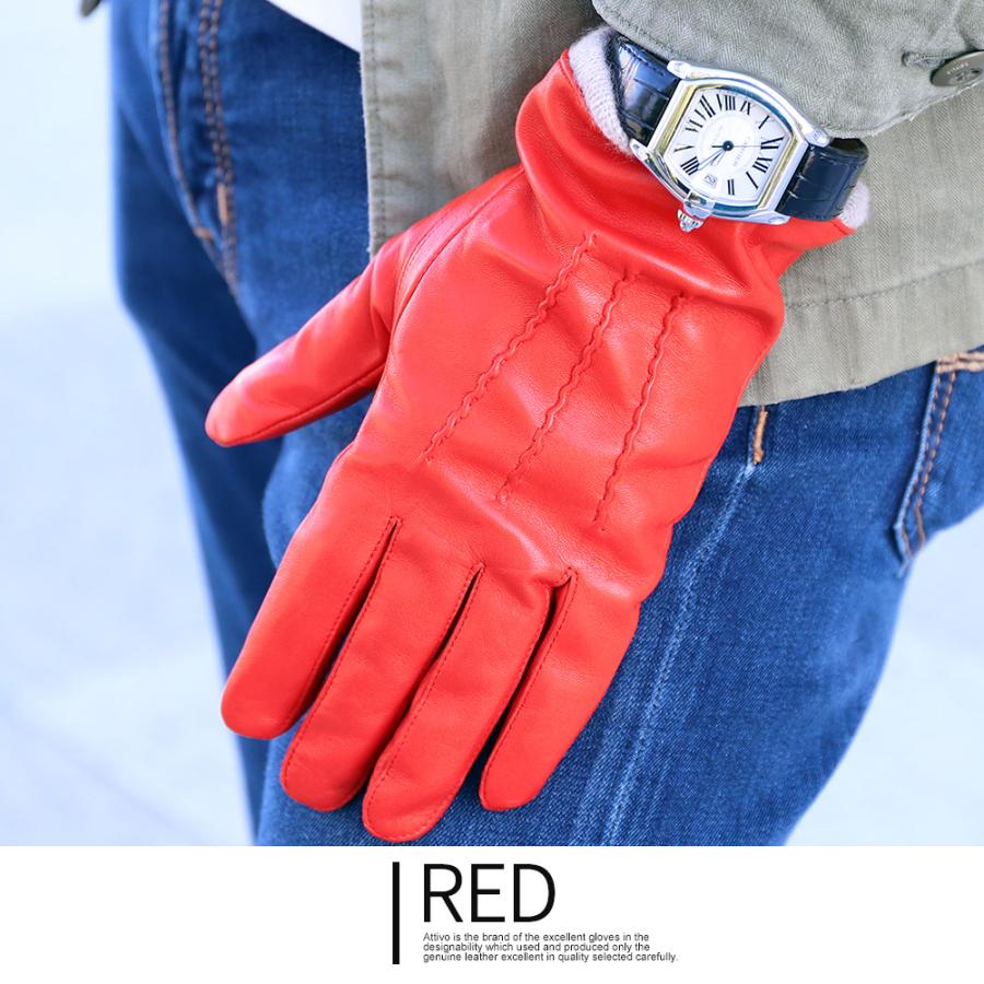 革手袋 メンズ 本革 スマホ対応 裏地カシミヤ100％ レザーグローブ ブランド Attivo ATLC004 | Attivo | 09