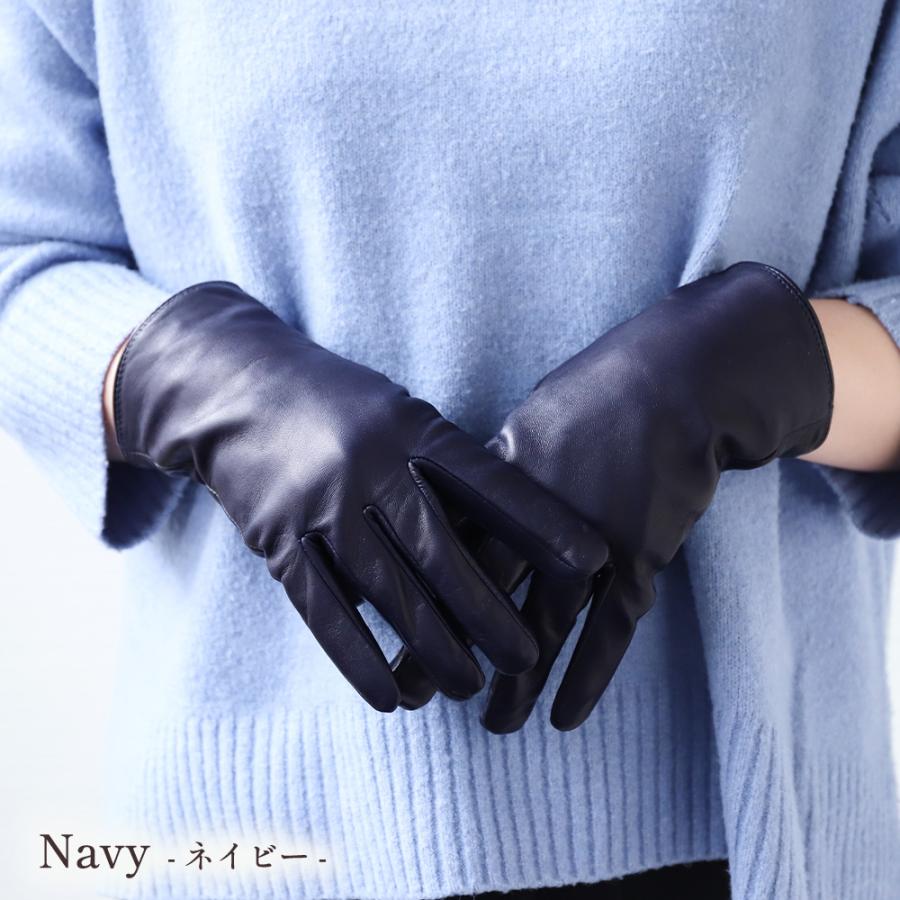 Attivo 革手袋 レディース スマホ対応 本革 レザーグローブ 裏地