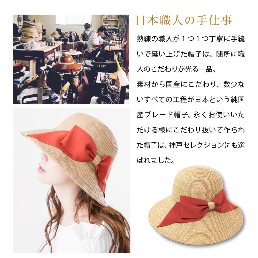 AURELIA 帽子 紫外線カット 麦わら帽子 レディース 熱中症対策