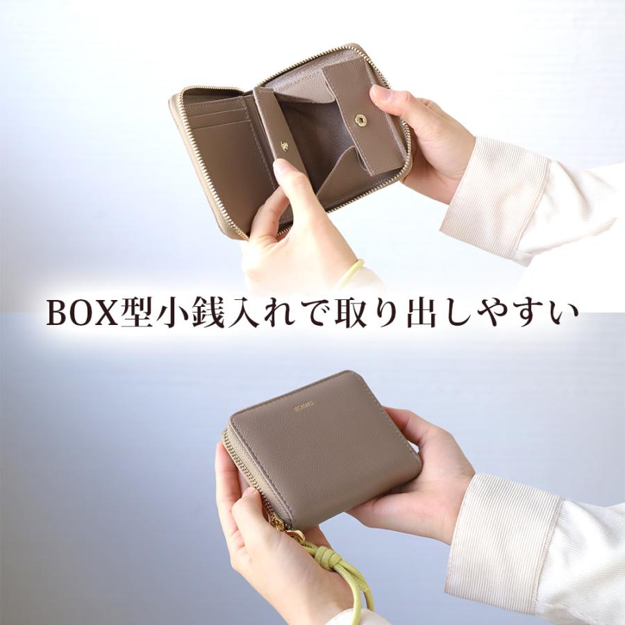 財布 レディース 二つ折り ミニ財布 コンパクト 本革 レザー 春 ツートン ブランド ビュレ ヴュレ 女性用 金運 | Beau're | 14