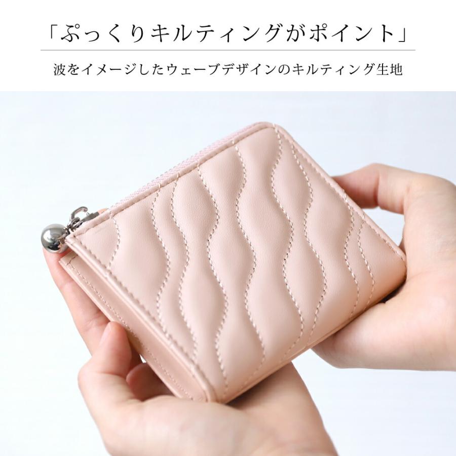 財布 レディース ミニ財布 本革 牛革 ヴュレ プレゼント ギフト カード収納 カード入れ コインケース 羊革 ブラック シルバー レディース | Beau're | 02