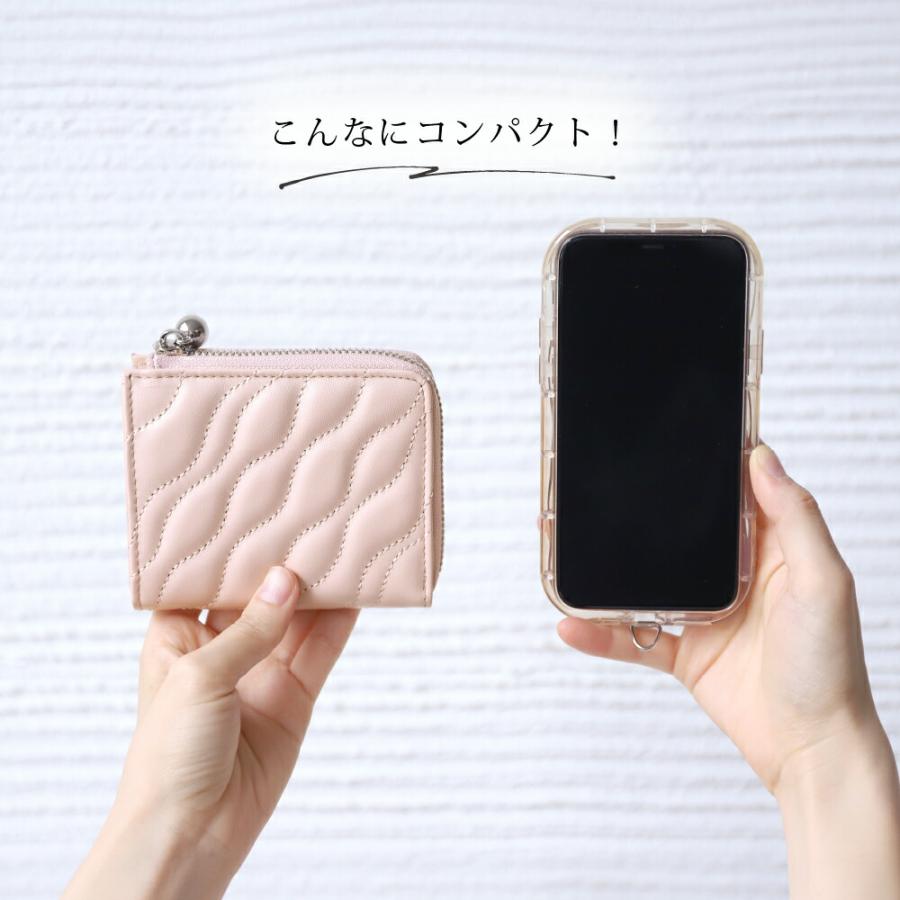 財布 レディース ミニ財布 本革 牛革 ヴュレ プレゼント ギフト カード収納 カード入れ コインケース 羊革 ブラック シルバー レディース | Beau're | 06