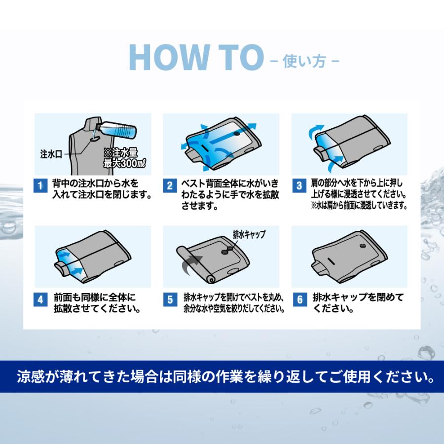 アクアハイブリッドベスト ファン付き作業ベスト 熱中症対策 水冷服 冷却 接触冷感 暑さ対策 気化熱冷却 保冷剤ポケット付 |  | 11