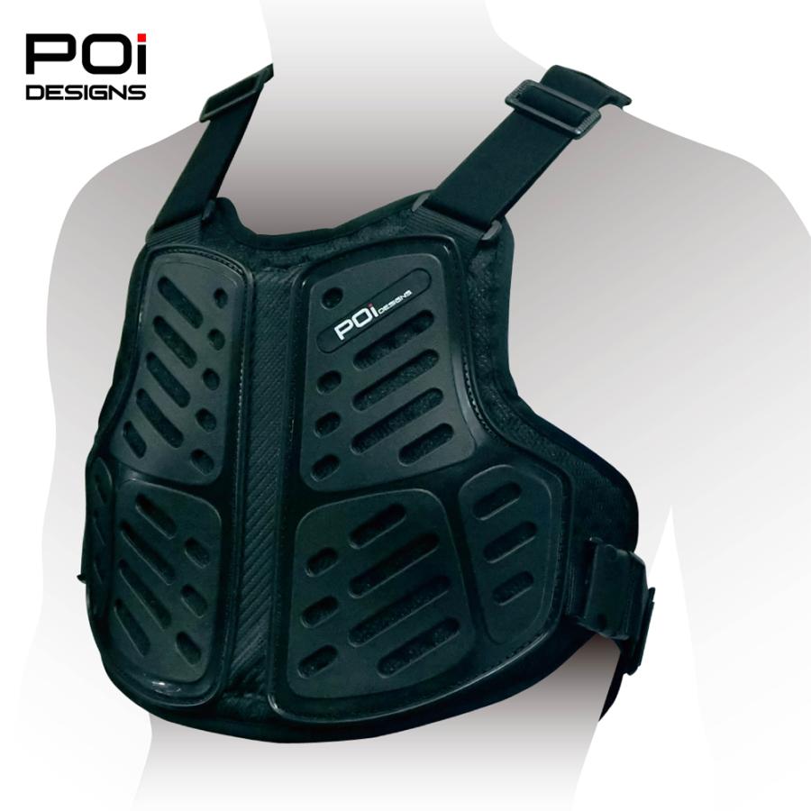 バイク 胸 胸部 ボディプロテクター メンズ レディース 兼用 ブラック  BP01-STD ベベルギア POi DESIGNS ツーリング プロテクター インナー アウター | ブランド登録なし