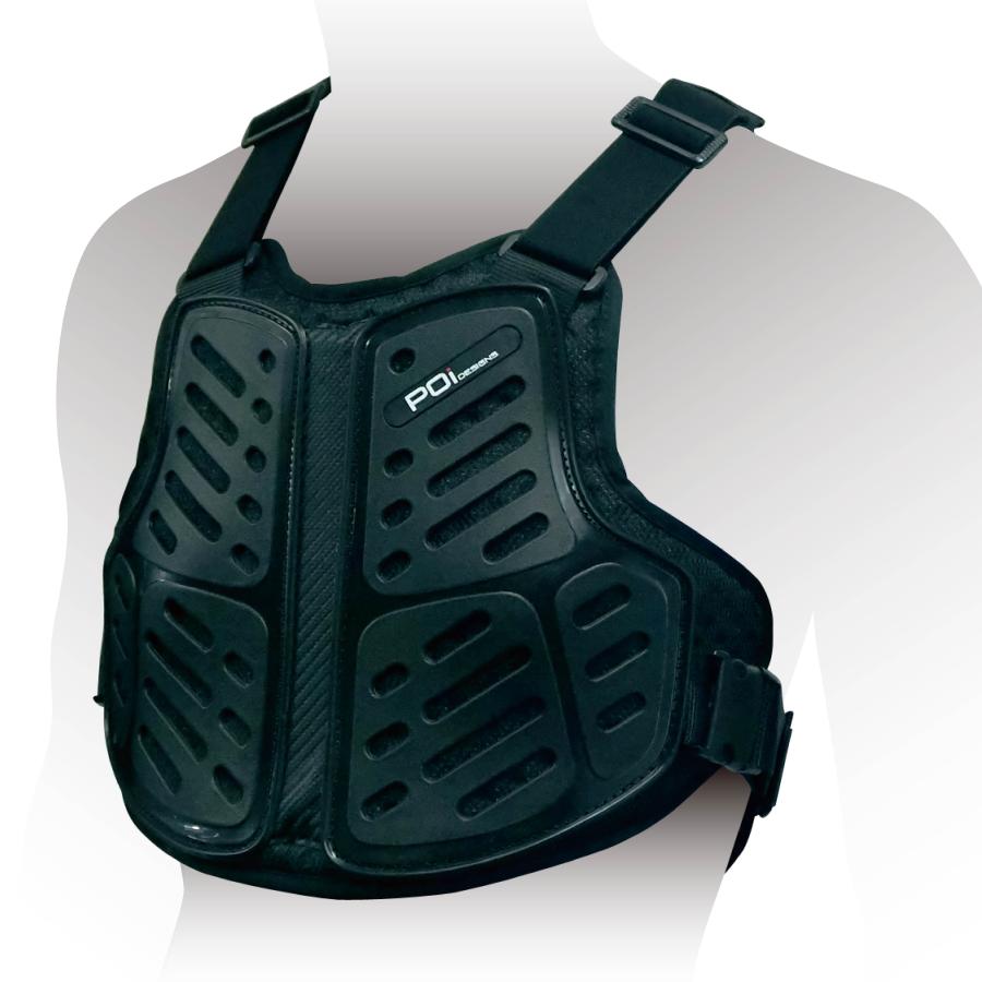 バイク 胸 胸部 ボディプロテクター メンズ レディース 兼用 ブラック  BP01-STD ベベルギア POi DESIGNS ツーリング プロテクター インナー アウター | ブランド登録なし | 02