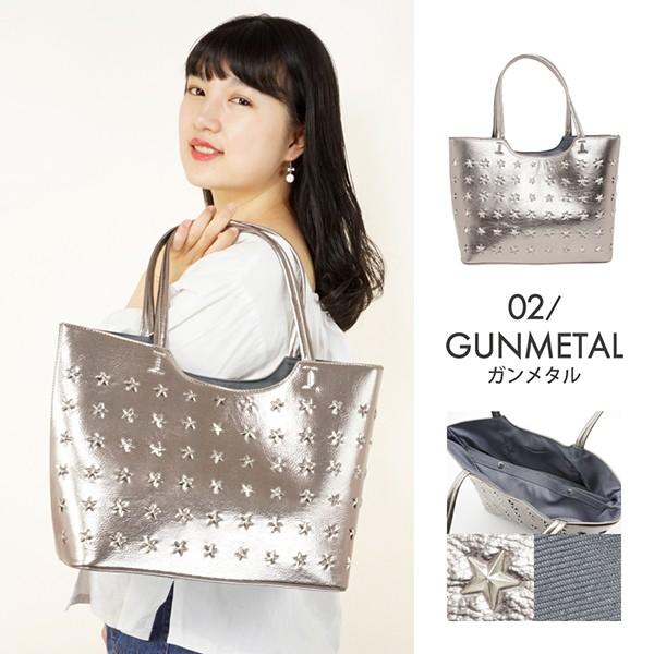 トートバッグ レディース スタースタッズ 合皮 軽量 大容量 収納力 A4対応 女性 通勤 通学 旅行 カバン 新作 プレゼント |  | 03