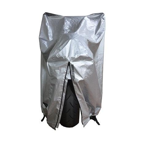 バイクカバー チェーンカバー ワンタッチ 前後ロック穴付 Lサイズ シルバー×ガンメタ LEAD リード工業 スピード装着 小型 中型 大型 | リード工業 | 01