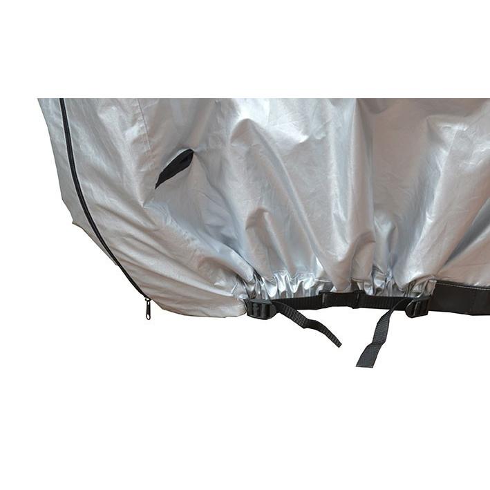 バイクカバー チェーンカバー ワンタッチ 前後ロック穴付 Lサイズ シルバー×ガンメタ LEAD リード工業 スピード装着 小型 中型 大型 | リード工業 | 04