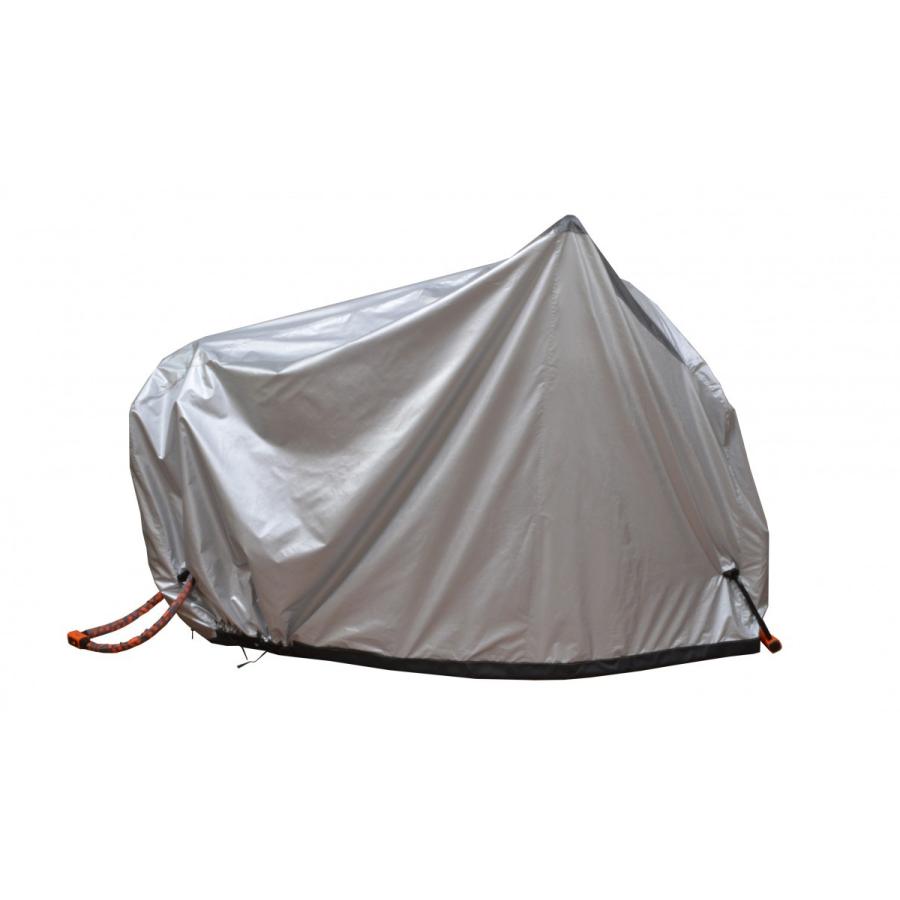 バイクカバー チェーンカバー ワンタッチ 前後ロック穴付 LLサイズ シルバー×ガンメタ LEAD リード工業 スピード装着 小型 中型 大型 | リード工業 | 03