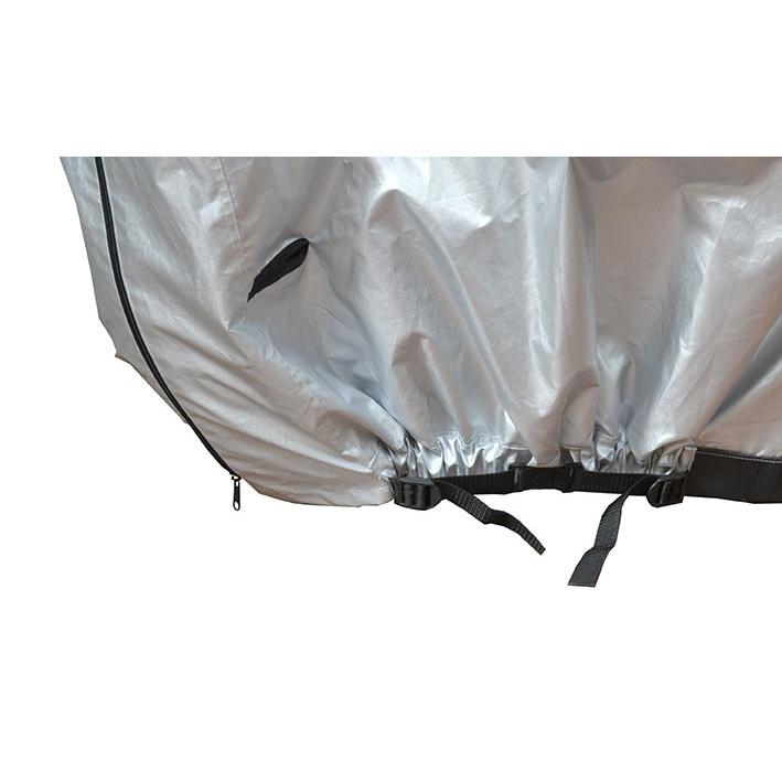 バイクカバー チェーンカバー ワンタッチ 前後ロック穴付 LLサイズ シルバー×ガンメタ LEAD リード工業 スピード装着 小型 中型 大型 | リード工業 | 04