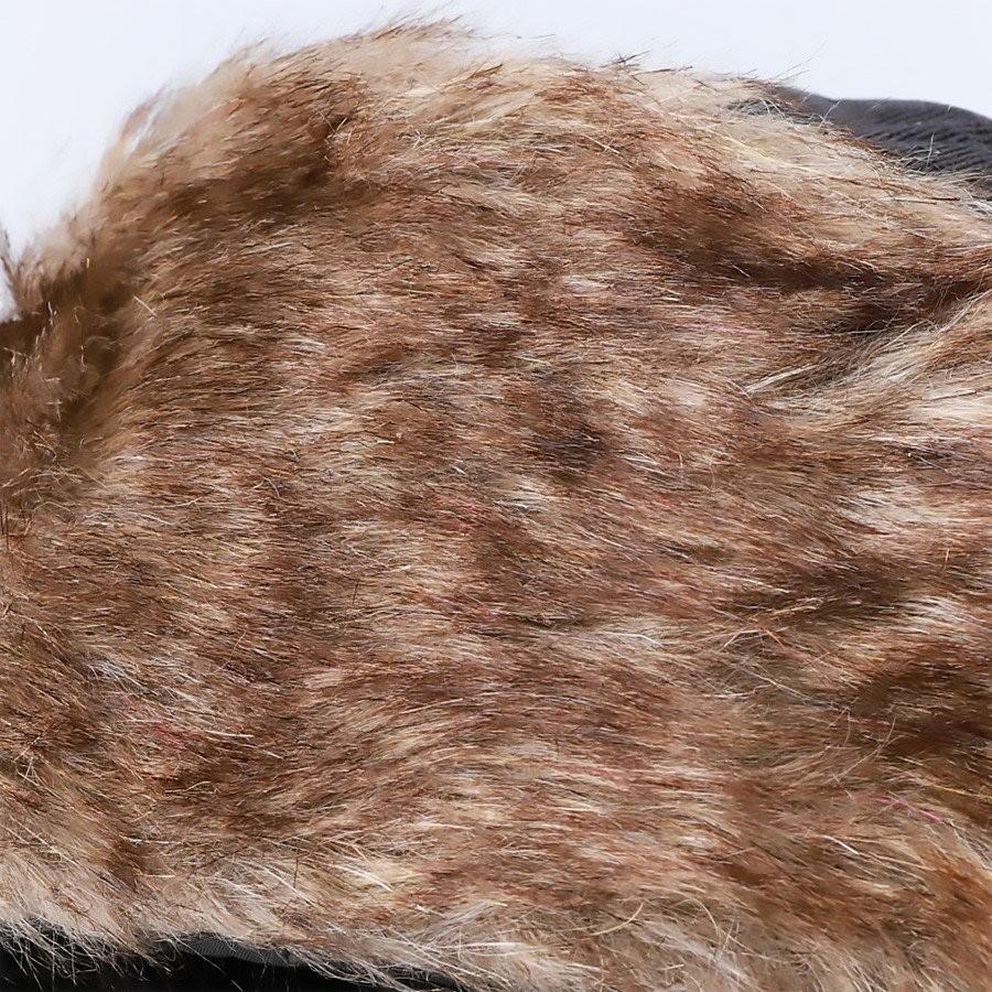 帽子 紫外線カット キャップ メンズ 防寒 飛行帽 耳当て付 フライトキャップ パイロット ファー付き 58cm 男女兼用品  秋冬 |  | 06