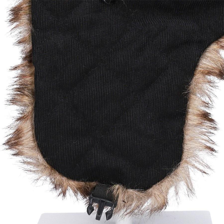 帽子 紫外線カット キャップ メンズ 防寒 飛行帽 耳当て付 フライトキャップ パイロット ファー付き 58cm 男女兼用品  秋冬 |  | 08