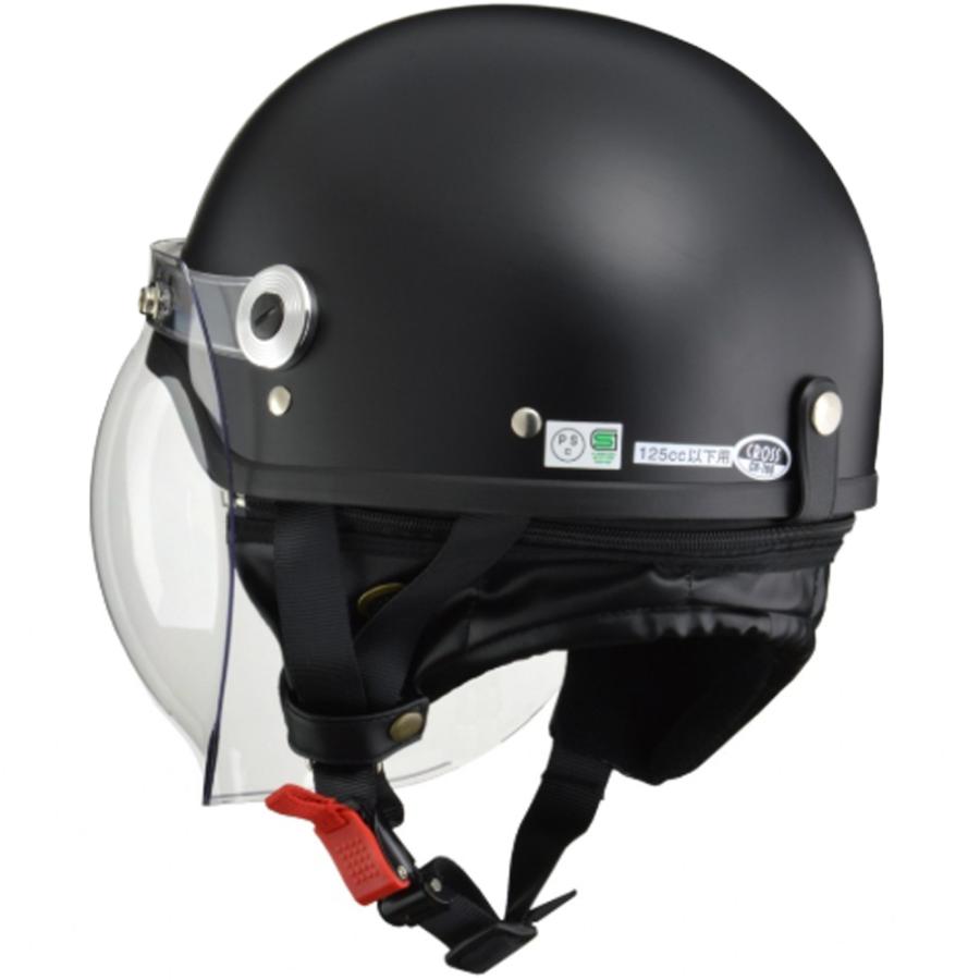 リード工業 バイクヘルメット ハーフヘルメット クリアシールド+ミラー