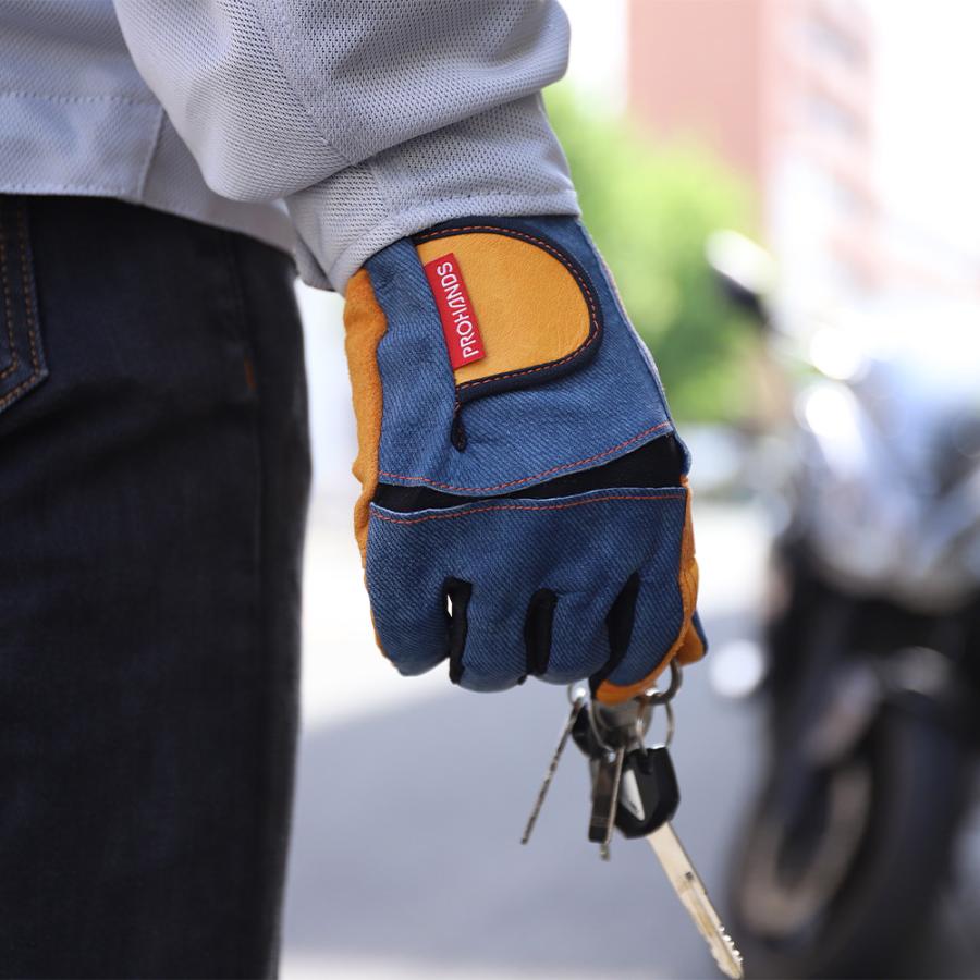 グローブ 牛革 デニム バイク 作業用 DENIMIST デニミスト メンズ レディース | Attivo | 09