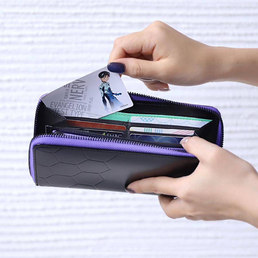 長財布 エヴァンゲリオン コラボ 革財布 牛革 綾波レイ 碇シンジ