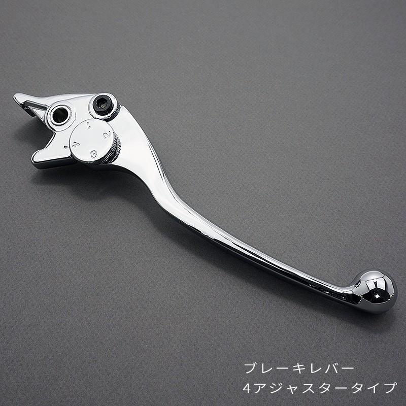 メッキ ブレーキレバー  4段階 6段階アジャスターダイヤル付き  + クラッチレバー セット  バリオス ZRX400 ゼファー400 ゼファー750等適合 | ブランド登録なし | 01