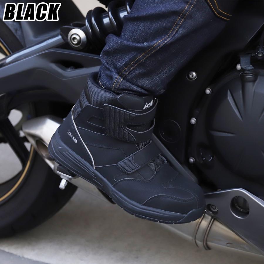 ライディングシューズ スニーカー メンズ レディース バイク ミドルカット 鉄先芯入り 6サイズ 2カラー CITY HUNTER | ブランド登録なし | 03