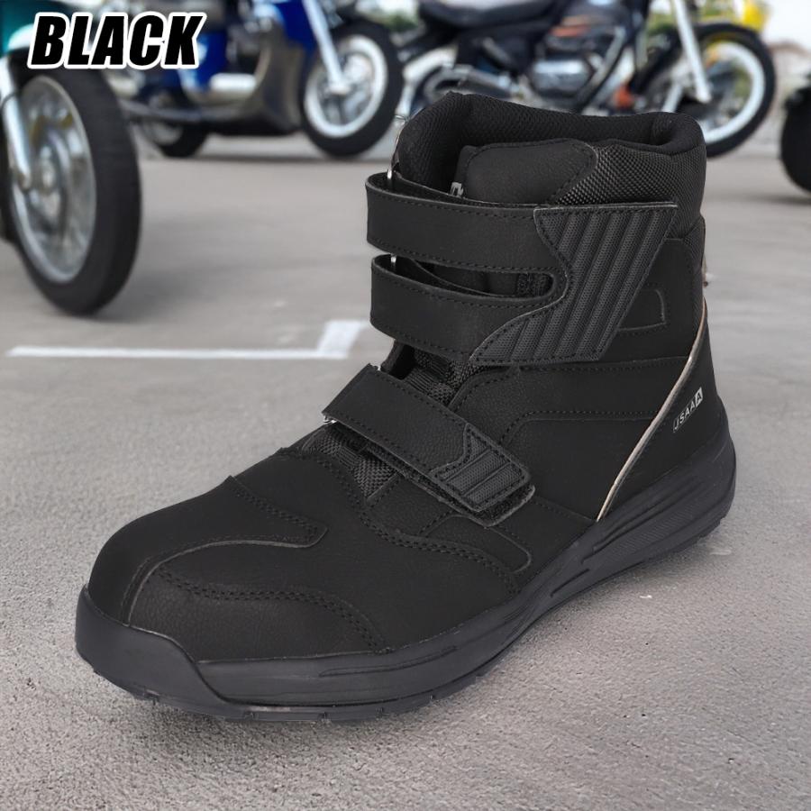 ライディングシューズ スニーカー メンズ レディース バイク ミドルカット 鉄先芯入り 6サイズ 2カラー CITY HUNTER | ブランド登録なし | 05