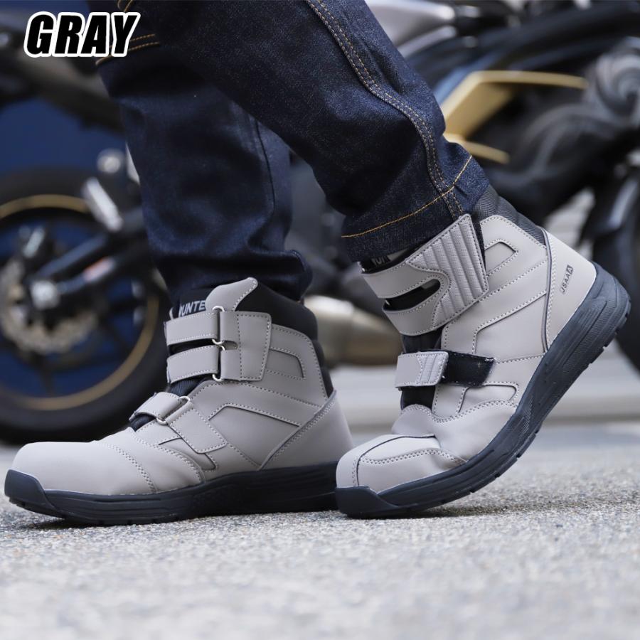 ライディングシューズ スニーカー メンズ レディース バイク ミドルカット 鉄先芯入り 6サイズ 2カラー CITY HUNTER | ブランド登録なし | 07